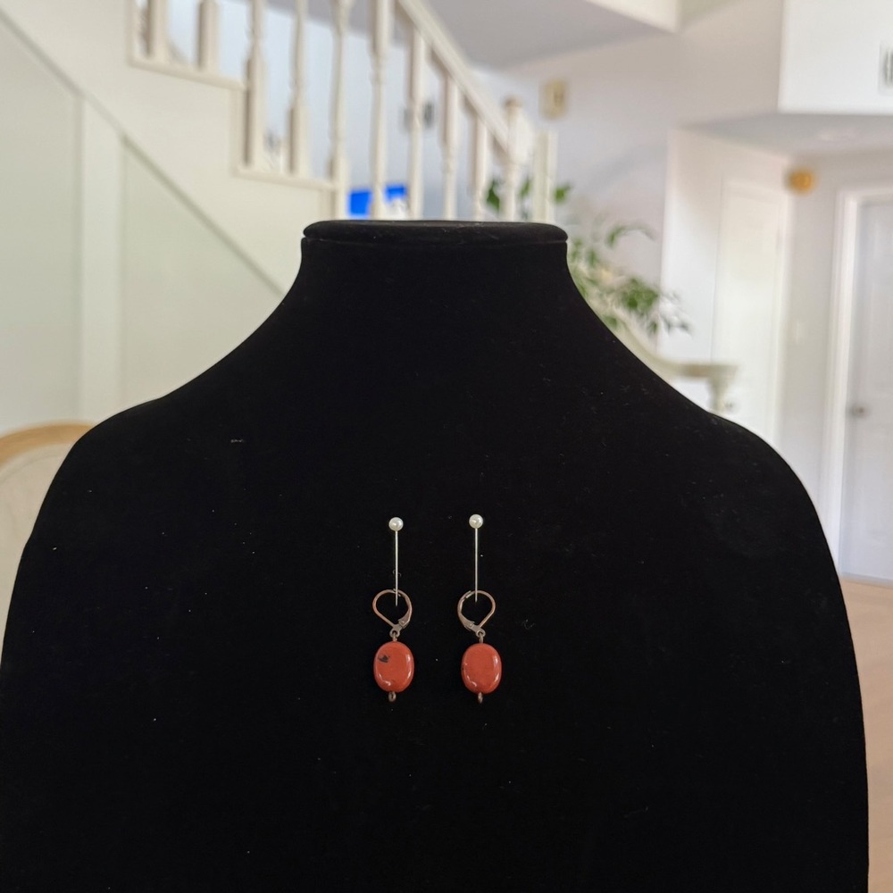 Coral Drop Earrings